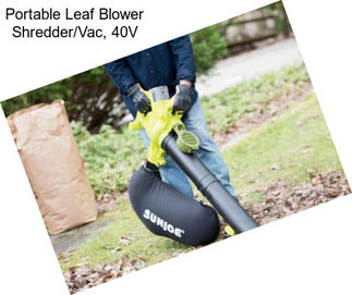 Portable Leaf Blower Shredder/Vac, 40V