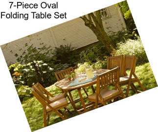 7-Piece Oval Folding Table Set