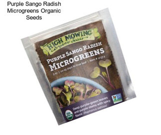 Purple Sango Radish Microgreens Organic Seeds