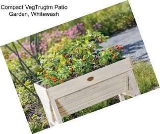 Compact VegTrugtm Patio Garden, Whitewash