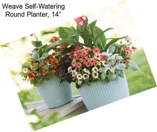 Weave Self-Watering Round Planter, 14”