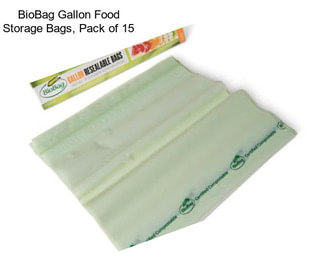 BioBag Gallon Food Storage Bags, Pack of 15