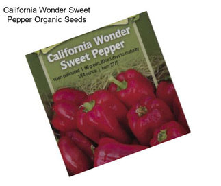 California Wonder Sweet Pepper Organic Seeds