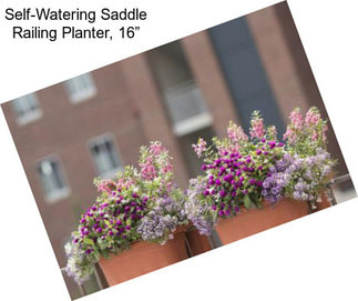 Self-Watering Saddle Railing Planter, 16”