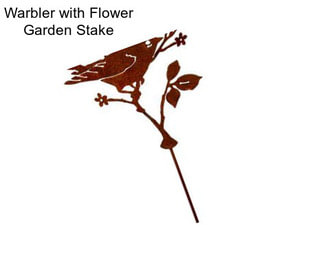 Warbler with Flower Garden Stake