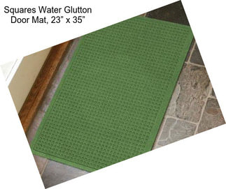 Squares Water Glutton Door Mat, 23” x 35”