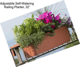 Adjustable Self-Watering Railing Planter, 32”