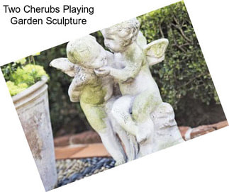 Two Cherubs Playing Garden Sculpture