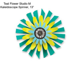 Teal Flower Studio M Kaleidoscope Spinner, 13”