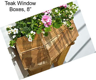 Teak Window Boxes, 8”