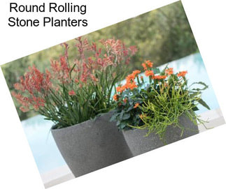 Round Rolling Stone Planters