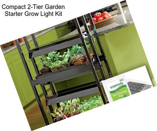 Compact 2-Tier Garden Starter Grow Light Kit