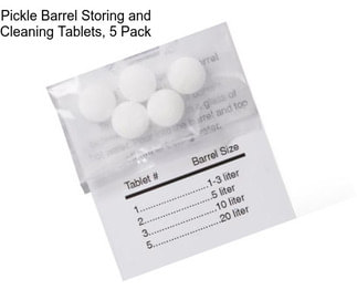 Pickle Barrel Storing and Cleaning Tablets, 5 Pack