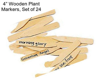 4” Wooden Plant Markers, Set of 24