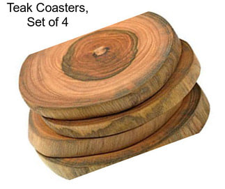 Teak Coasters, Set of 4