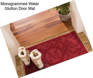 Monogrammed Water Glutton Door Mat