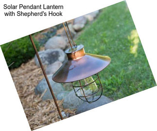 Solar Pendant Lantern with Shepherd\'s Hook