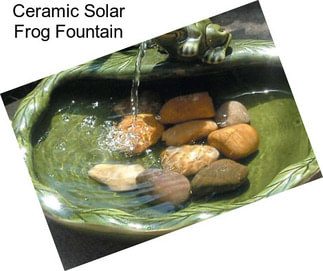 Ceramic Solar Frog Fountain