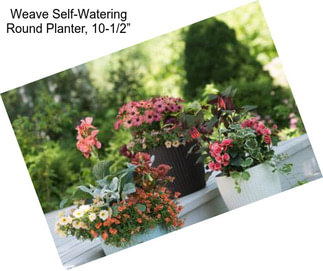 Weave Self-Watering Round Planter, 10-1/2”