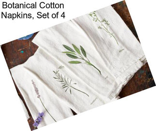 Botanical Cotton Napkins, Set of 4