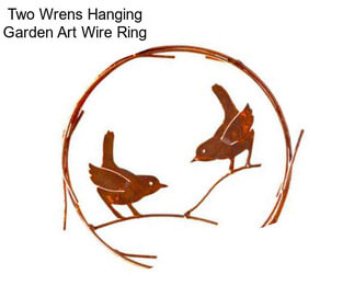 Two Wrens Hanging Garden Art Wire Ring