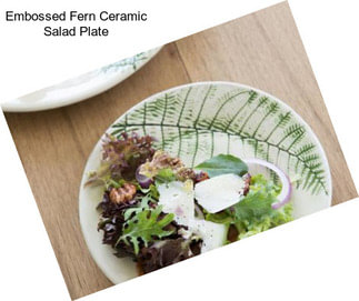 Embossed Fern Ceramic Salad Plate