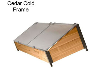 Cedar Cold Frame