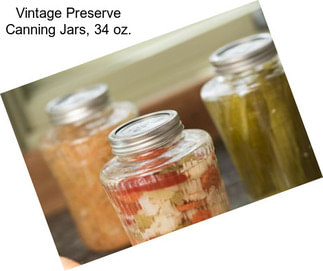 Vintage Preserve Canning Jars, 34 oz.