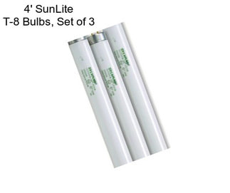 4\' SunLite T-8 Bulbs, Set of 3
