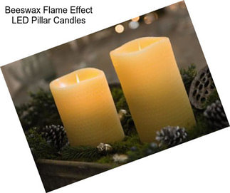 Beeswax Flame Effect LED Pillar Candles