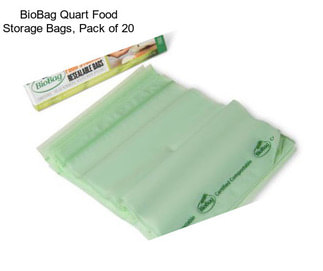 BioBag Quart Food Storage Bags, Pack of 20