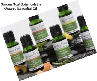 Garden Soul Botanicalstm Organic Essential Oil