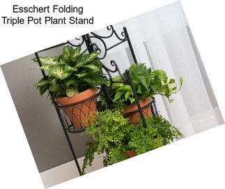 Esschert Folding Triple Pot Plant Stand