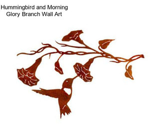 Hummingbird and Morning Glory Branch Wall Art