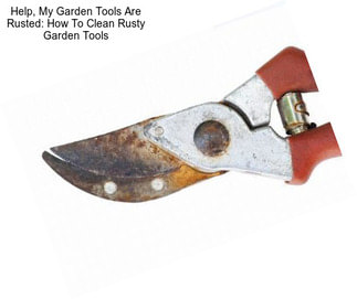 Help, My Garden Tools Are Rusted: How To Clean Rusty Garden Tools