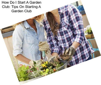 How Do I Start A Garden Club: Tips On Starting A Garden Club