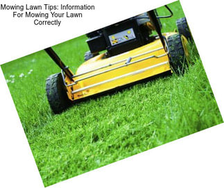 Mowing Lawn Tips: Information For Mowing Your Lawn Correctly