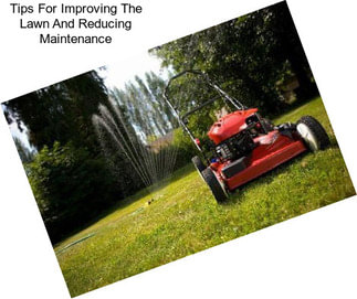 Tips For Improving The Lawn And Reducing Maintenance
