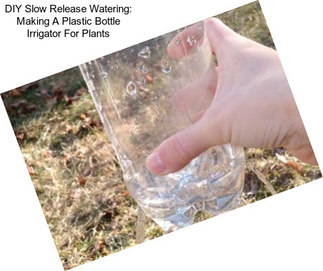 DIY Slow Release Watering: Making A Plastic Bottle Irrigator For Plants