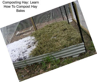 Composting Hay: Learn How To Compost Hay Bales