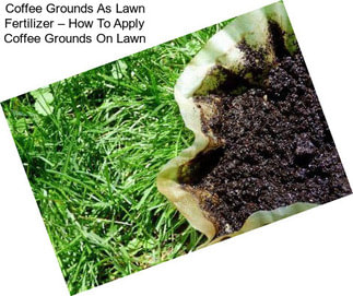 Coffee Grounds As Lawn Fertilizer – How To Apply Coffee Grounds On Lawn