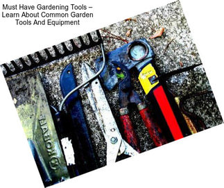 Must Have Gardening Tools – Learn About Common Garden Tools And Equipment