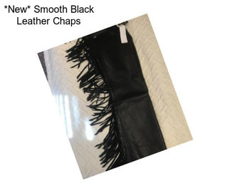 *New* Smooth Black Leather Chaps