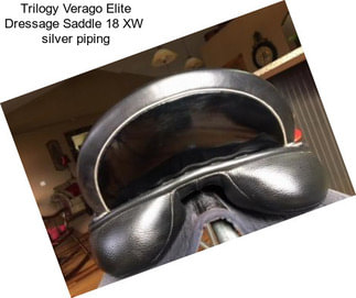 Trilogy Verago Elite Dressage Saddle 18 XW  silver piping