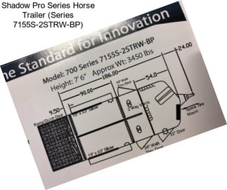 Shadow Pro Series Horse Trailer (Series 7155S-2STRW-BP)