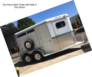 Two Horse Slant Trailer with Walk in Tack Room