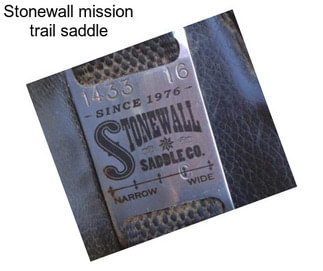 Stonewall mission trail saddle