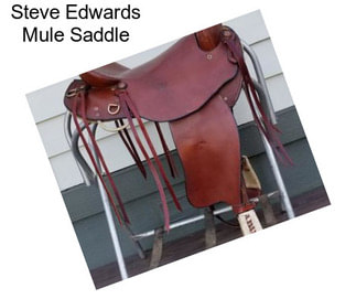 Steve Edwards Mule Saddle