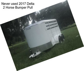 Never used 2017 Delta 2 Horse Bumper Pull