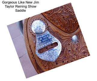 Gorgeous Like New Jim Taylor Reining Show Saddle